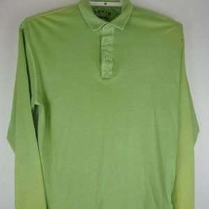 Orvis Surfwashed Long Sleeve Polo Shirt Size Large
